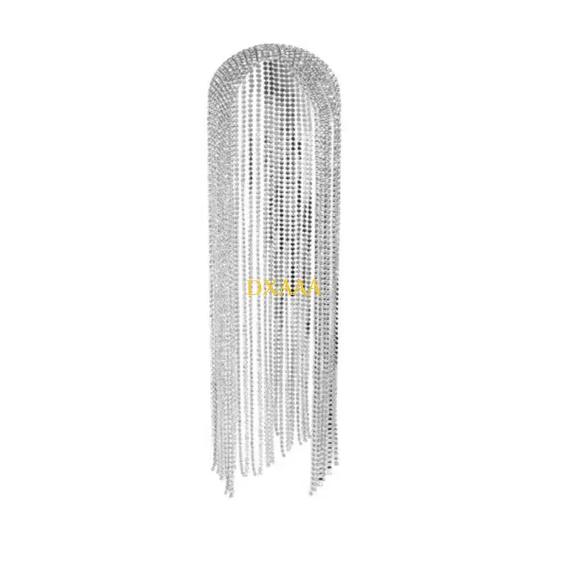 DXAA Girl Hair Ornament Forehead Chain Face Tassel Drop Tassel for Rhinestone Headdre