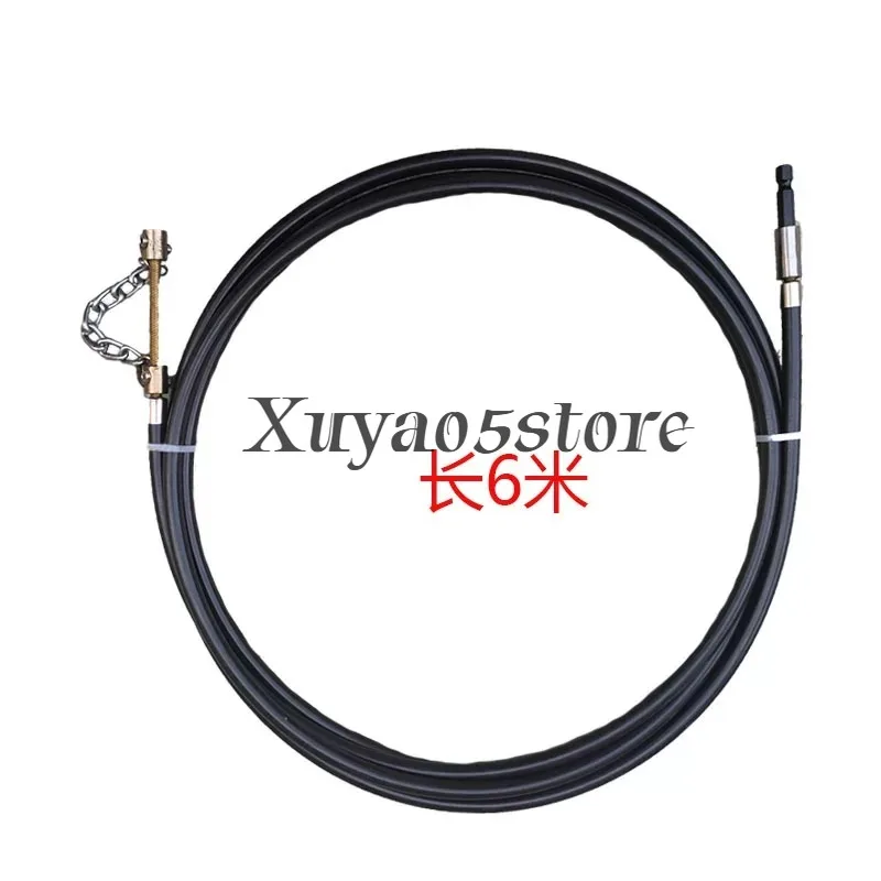 Kitchen drainage 50 pipe dredging artifact Spring chain dredger Sewer drill bit Chain pipe dredger
