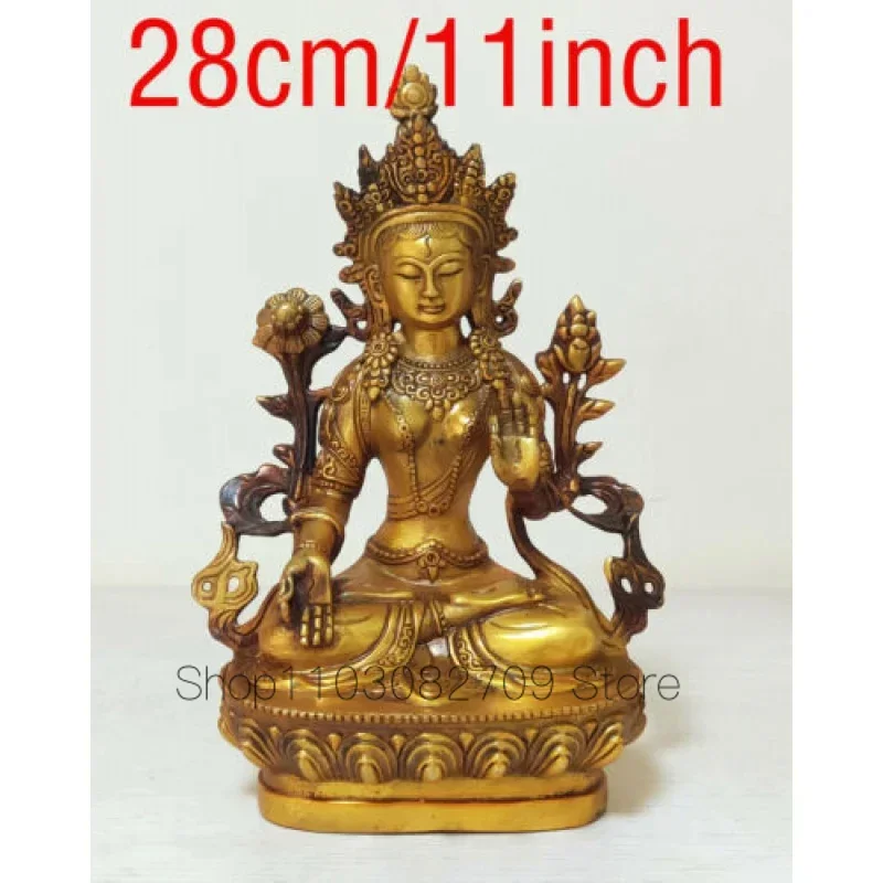 11 "bronze dourado buda branco tara estátua antigo templo deus bodhisattva budismo