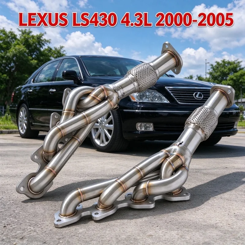 Alosi Wholesale Exhaust Manifold for LEXUS LS430 4.3L 2000-2005 Racing Performance Header Exhaust System Ss304 Exhaust Collector