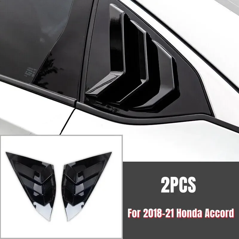 QIANBAI Ten generations of Accord INSPIRE retrofit shutters back side triangle window decoration Accord 2020 Black Knight