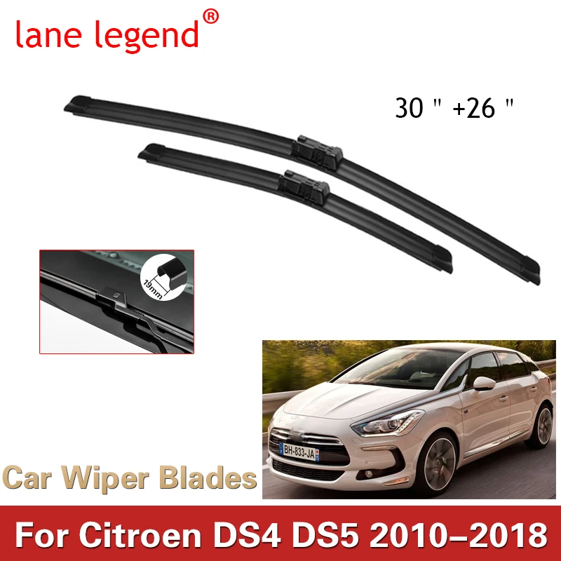 For Citroen DS4 DS5 2010-2018 Car Accessories Front Windscreen Wiper Blade Brushes Wipers 2018 2017 2016 2015