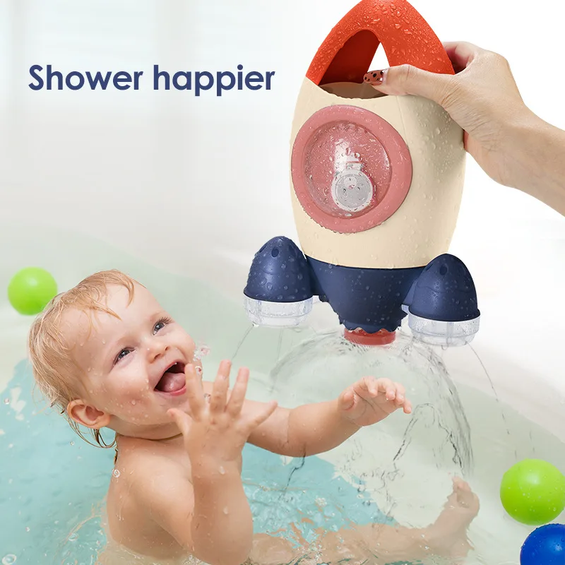 

Baby Rocket Bathroom Toys Children Rocket Bathtubs Shower Bath Toy Water Spray Bathroom Set Baby Toys 0 12 Months