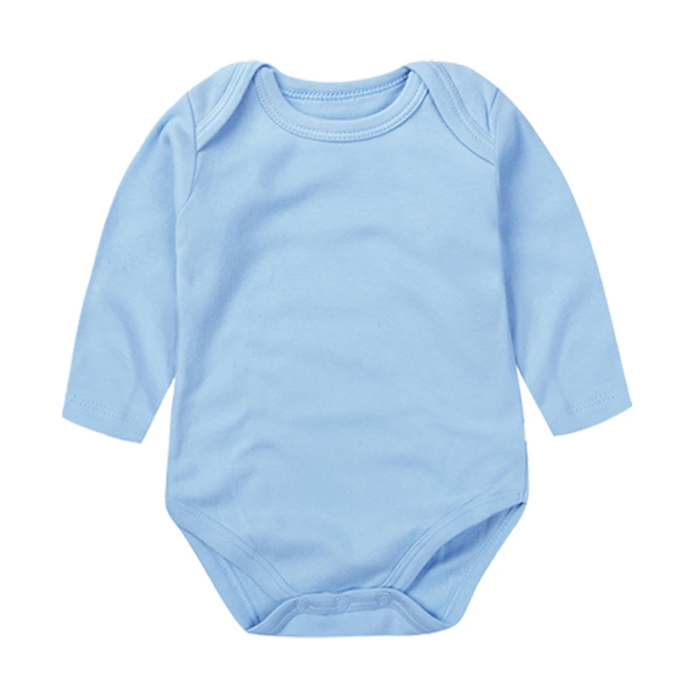 Bebê manga longa bodysuits roupas para recém-nascidos meninas meninos novo 100% organice algodão cor pura macacão para 3-24m crianças