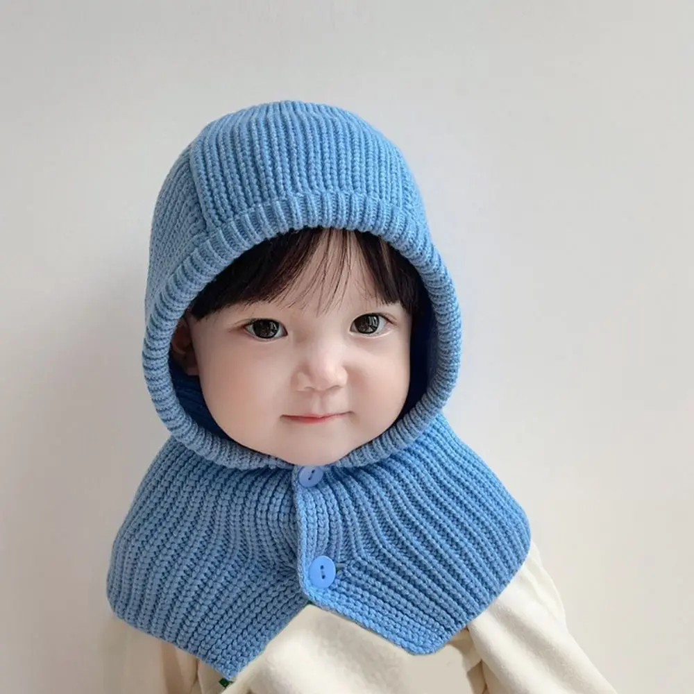 Winter Knitted Kids Soft Balaclava Windproof Warmer Sweater Hat Cap Scarf All-in-One Beanie