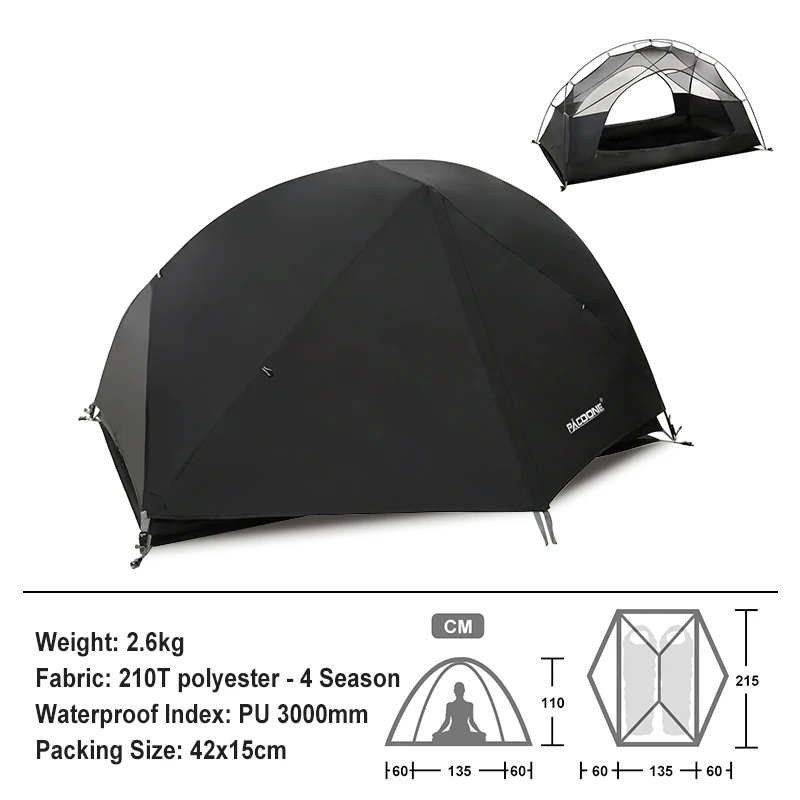 Imagem -03 - Pacoone Ultraleve 20d Nylon Camping Tenda Portátil Mochila Ciclismo Tenda Impermeável Outdoor Caminhadas Viagem Tenda Praia Tenda Nova