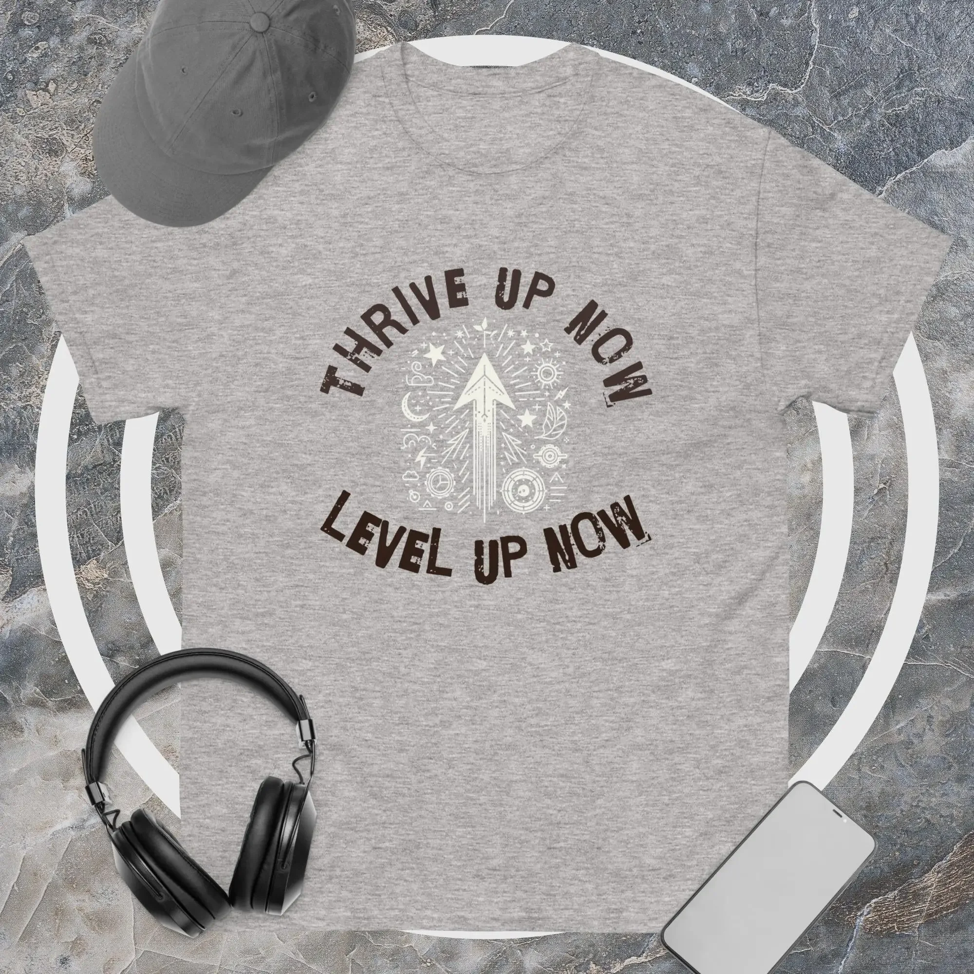 Level Up Now T Shirt Trive Inspirational Encouragement Positive Motivational Coaching Thrive