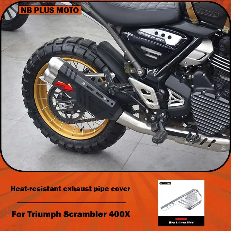【Premium】For Triumph Scrambler 400X Exhaust Tail Pipe Heat Shield/Insulating Decorative Cover