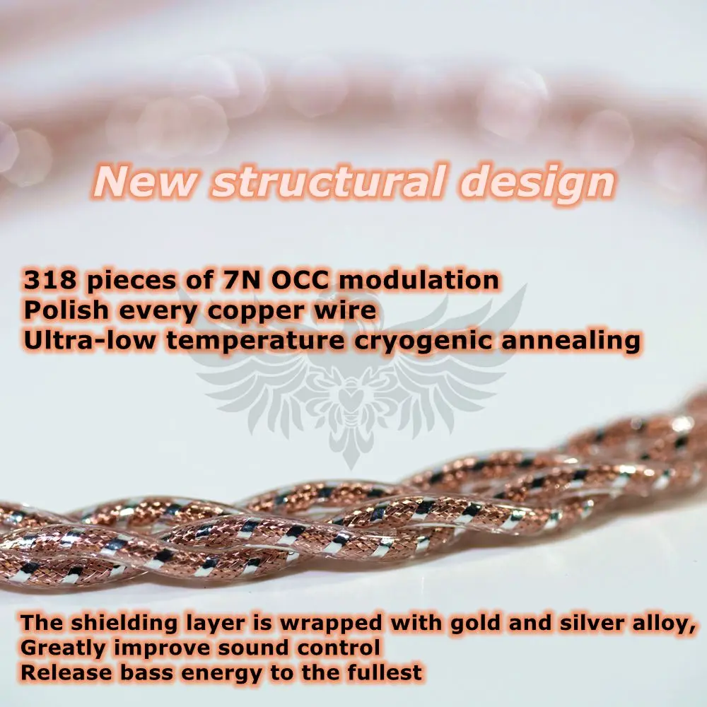 Super Copper MK3 Serie Reines Kupfer Super Kopfhörer-Upgrade-Kabel 0,78MM IE900 N5005 MMCX EAR Z1R T2 – Detail 1