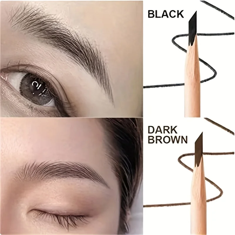 1PC Eyebrow Pencil Waterproof Microblading Dark Brown Marker Pencils Long-Lasting Eyebrow eyeliners Black Brown