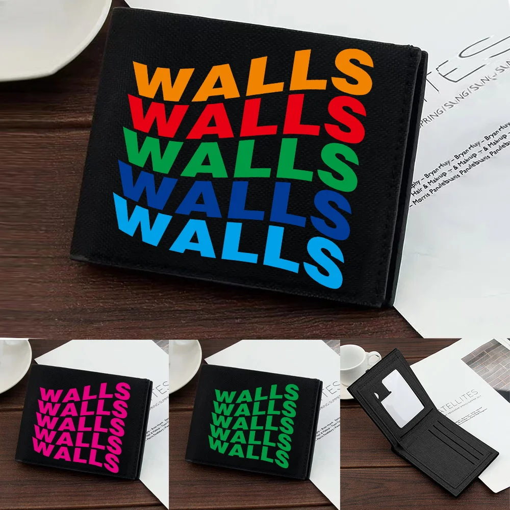 

Short Wallet ID Card Bank Card Multi-Function Storage Bag Walls Printing Series Simple and Durable High-quality Purse