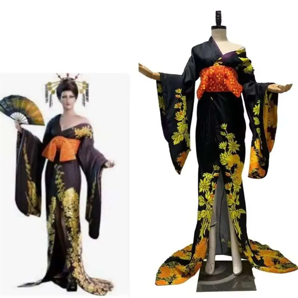 

Final Fantasy 7 Remake Madam M Cosplay Costume FF7 Remake Madam M Kimono Cosplay Dress Custom Made Halloween Party Costume