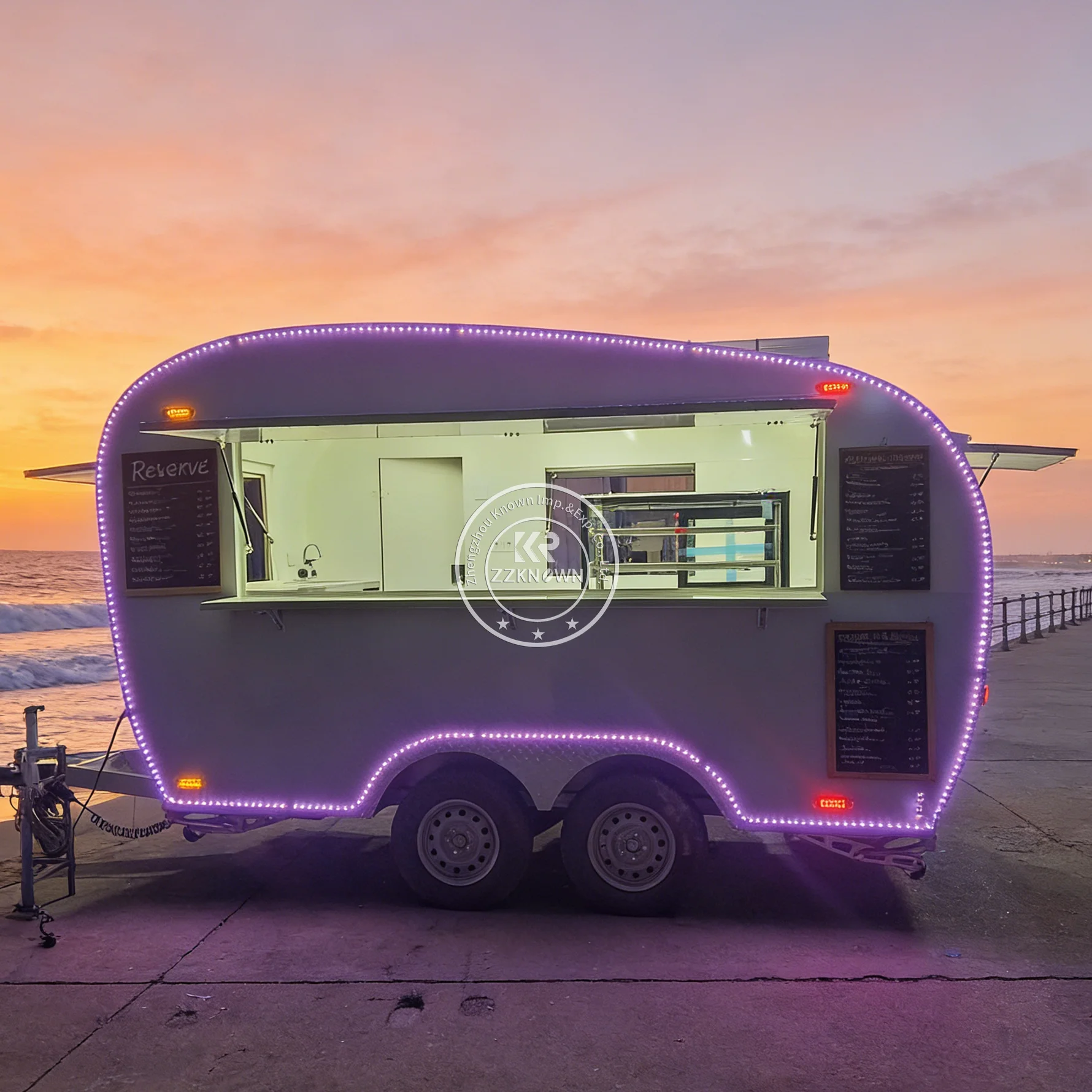 Custom Fast Ice Cream Food Truck Trailer Pizza Portable Luxury Coffee Dessert Commercial Food Trailer with Kitchen Equipment