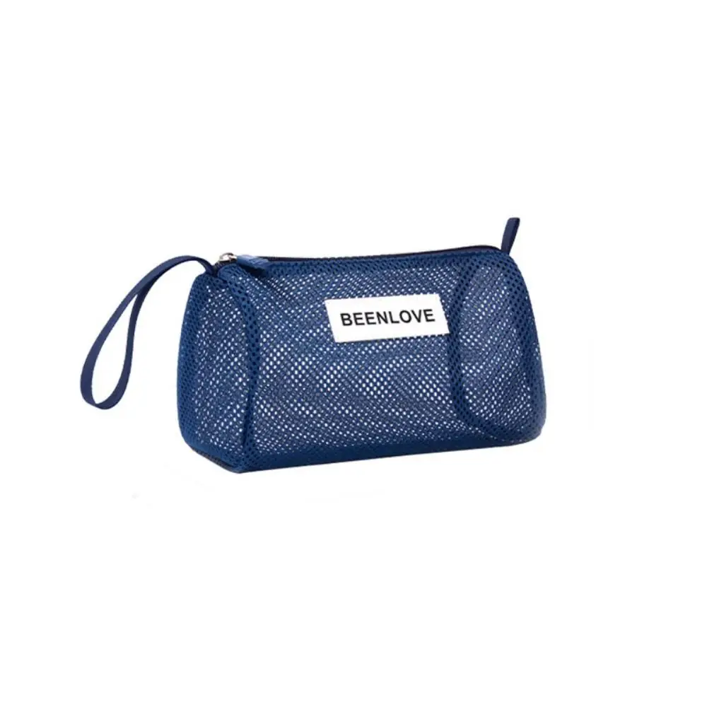 

Large Capacity Beach Mesh Bag Handheld Breathable Cosmetic Zipper Pouch Lightweight Space-Saving Toiletries Storage Bag