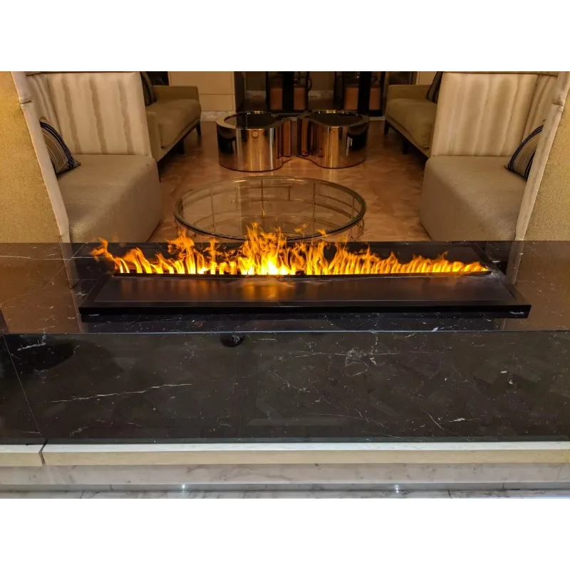 75cm LED Intelligent Water Vapor  Fireplace Insert Eco-friendly Modern Black Fireplace for Indoor Apartment