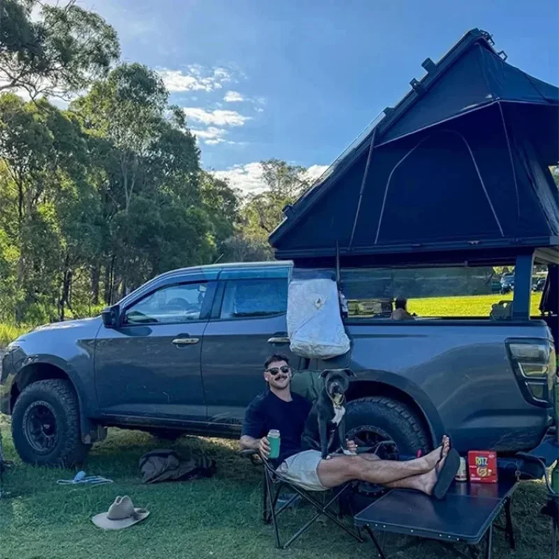 Heavy Duty Universal Lightweight Pop Up Hard Shell Rooftop Tent for SUV Pickup Overland Camping Parts