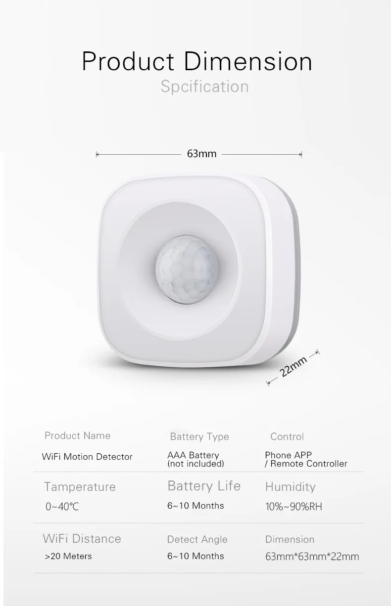 تتبع الاستشعار الإنسان الأشعة تحت الحمراء إنذار أمان لاسلكي أتمتة حساسة ذكي الاستشعار إنذار الحركة آمنة تتحرك تويا
