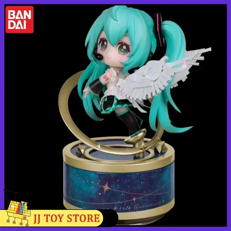 

Anime Hatsune Miku 16th Anniversary Music Box Pvc Kawaii Cartoon Animation Characters Desktop Collection Model Girls Toy Gift