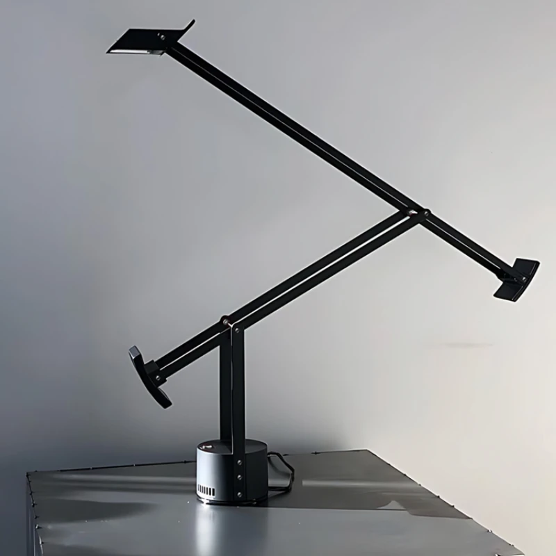 

Office desk, hotel desk, long arm folding LED light