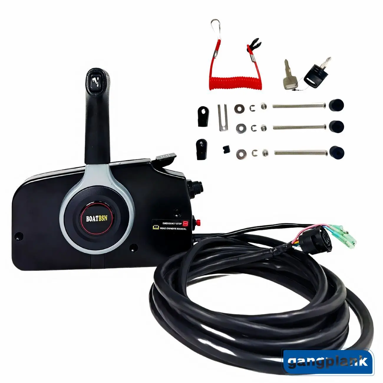 

Outboard Control Box Side Mounted Controller for Suzuki 67200-99E562 Stroke 8 Core with Lifting 5m Connection Harness Cable