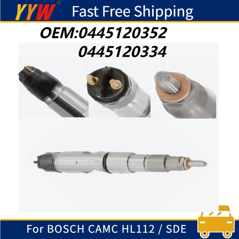 

0445120352 Fuel Injection Steel Common Rail Injector For BOSCH CAMC HL112 / SDE accesorios para auto Car Accessories 0445120334