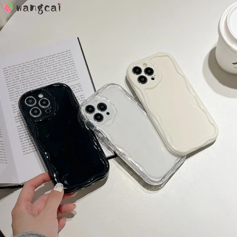 Cute Cream Wave Casing For Realme 10 Pro Plus 9i 9 Pro V25 GT3 GT Neo5 GT2 Neo 3T Neo2 Q5 Pro Phone Case Simple Cases Back Cover