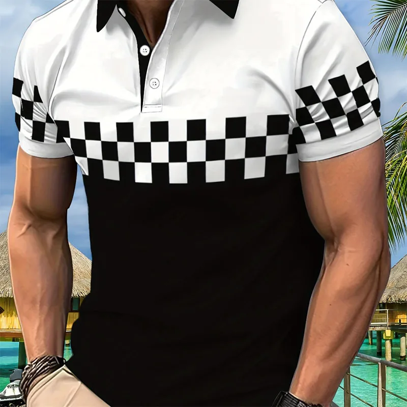 

Fashionable 3D Digital Printing Suitable for Comfortable Men's Polo Shirts for Summer Sports and Leisure Outings