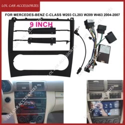 9 Inch Fascia For MERCEDES-BENZ C-CLASS W203 C203 CL203 W209 W463 2004-2007 Car Radio Android MP5 Player Panel Frame Head Stereo