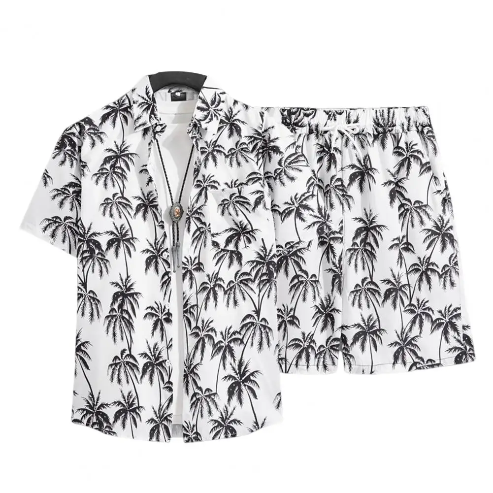 Ropa de playa 3D para hombre, conjunto de 2 piezas, camisa hawaiana y pantalones cortos, ropa de moda, trajes casuales estampados, ropa de playa de