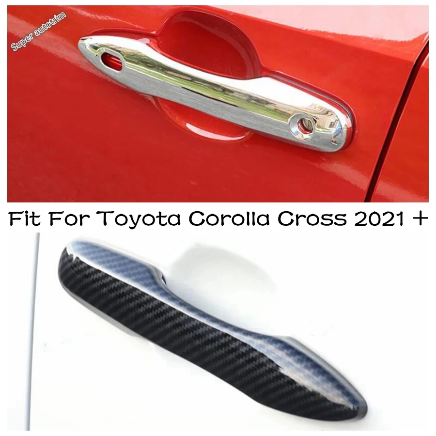 

Car Door Handle Decoration Cover Trim For Toyota Corolla Cross XG10 2021 - 2024 ABS Chrome / Carbon Fiber Accessories Exterior