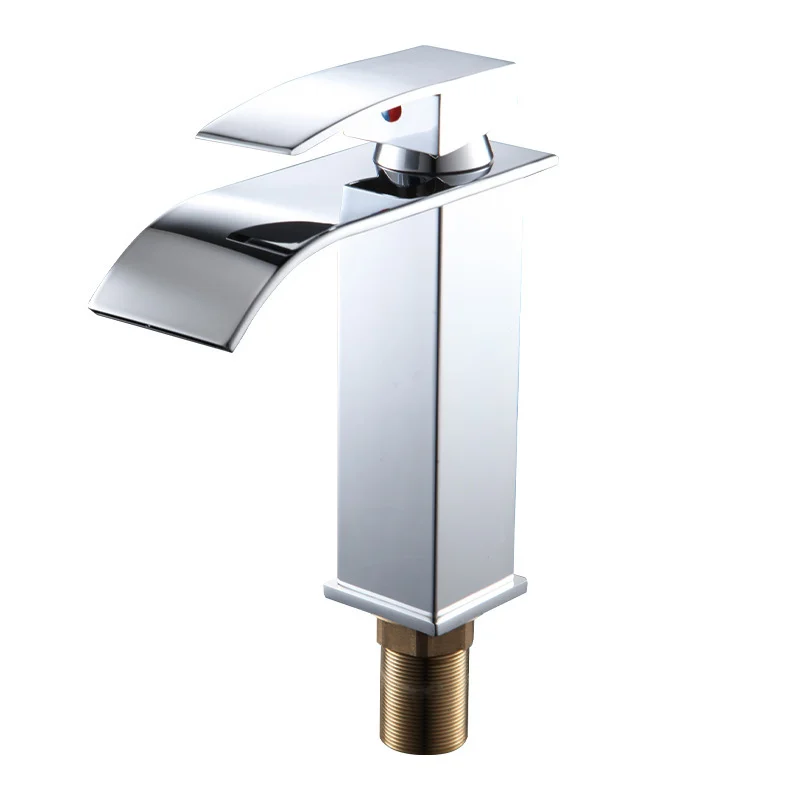 

CloudUda Faucet Home Use Waterfall Design Equipped with an inlet pipe Cold and Hot Water Dual Use Basin Tap for Bathrooms