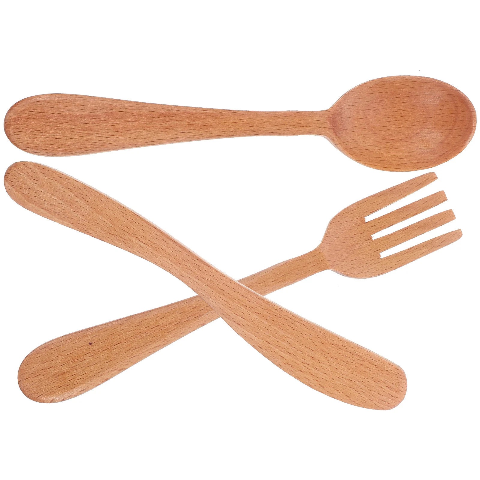

1 set 1 Set Wooden Dinner Utensil Set Natural Wood Flatware Reusable Tableware Kit For Home Restaurant Use Steak Fork Spoon Kit
