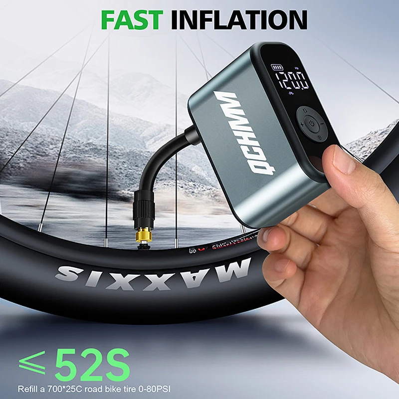 AliExpress Mini Battery Bicycle Pump with Pressure Gauge, 150 PSI Electric Bicycle Pump with Presta and Schrader Valve