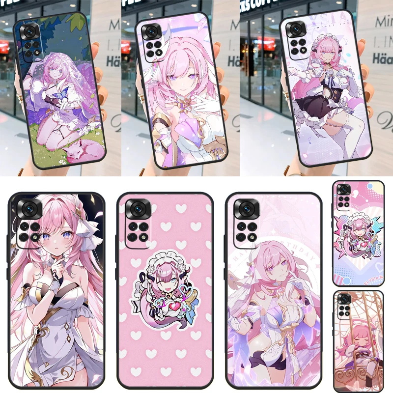 Elysia Honkai impact Case For Xiaomi Redmi Note 10 8 9 11 12 Pro 12 Turbo 9S 10S 11S 12S Redmi 9C 10C 12C Coque