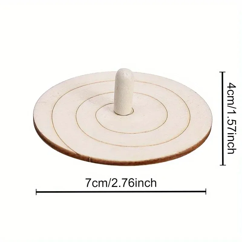a top quality, wooden spinning tops wooden gyroscopes rainbow spin tops toy for games party favors birthday gifts