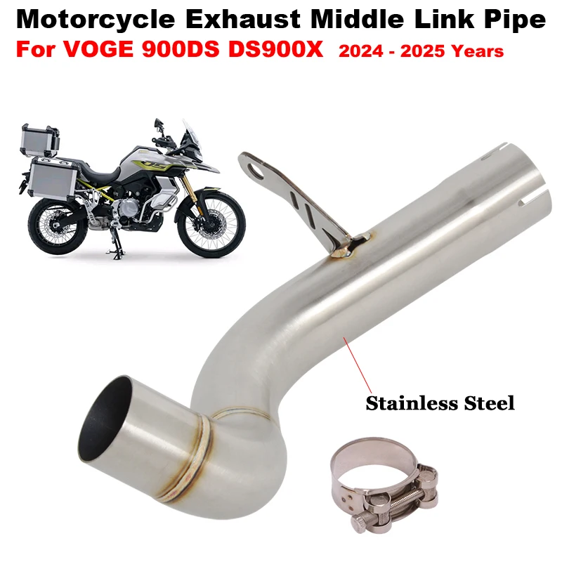 

Slip On Motorcycle Exhaust System Escape Stainless Steel Middle Link Pipe For VOGE 900DS 900 DS DS900X DS900 X 2024 2025 Years