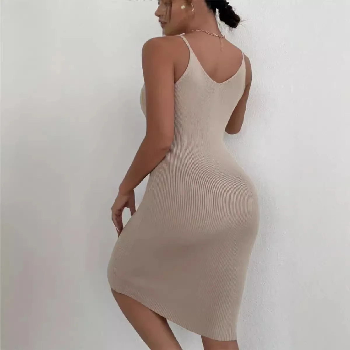 Robe à bretelles en laine pour femmes, nouvelle mode printemps été décontractée, Style Hip Hop Y2K, polyvalente, usage quotidien, sac ajusté, robe de hanche pour dames