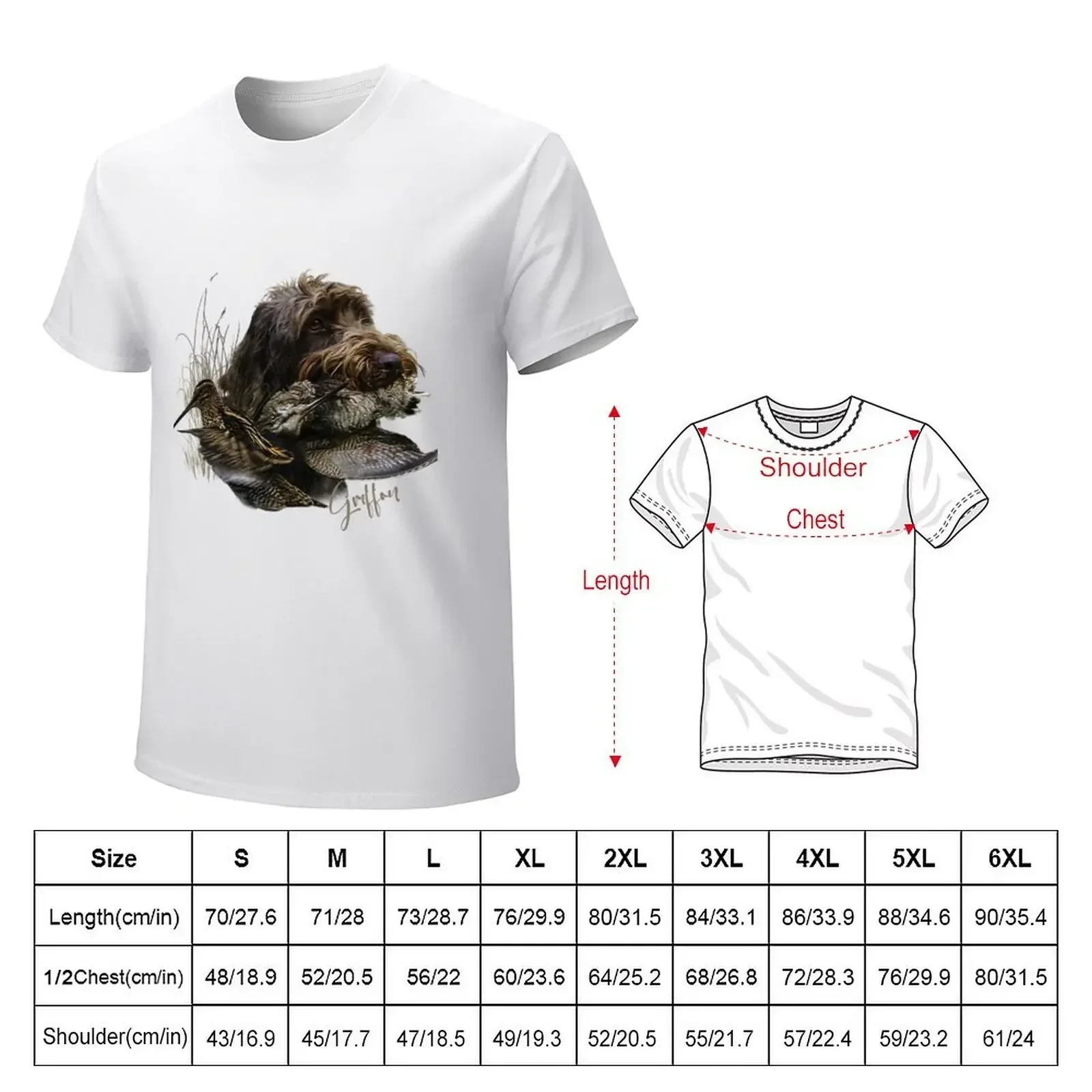 Wirehaired Pointing Griffon , Woodcock hunting T-shirt aesthetic clothes Aesthetic clothing tops Men's t-shirts