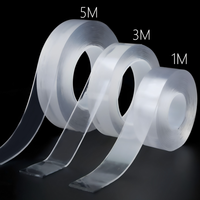 Transparent Nano Double Sided Adhesive Waterproof Reusable Car Stickers Strong Sticky Glue Car Bathroom Kitchen 1/3/5M Tapes
