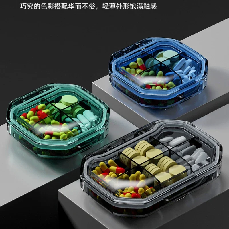 Mini Dispensing Environmental Protection Moisture-Proof Travel Independent Pill Portable Multi-cell Pill Box Packing Storage