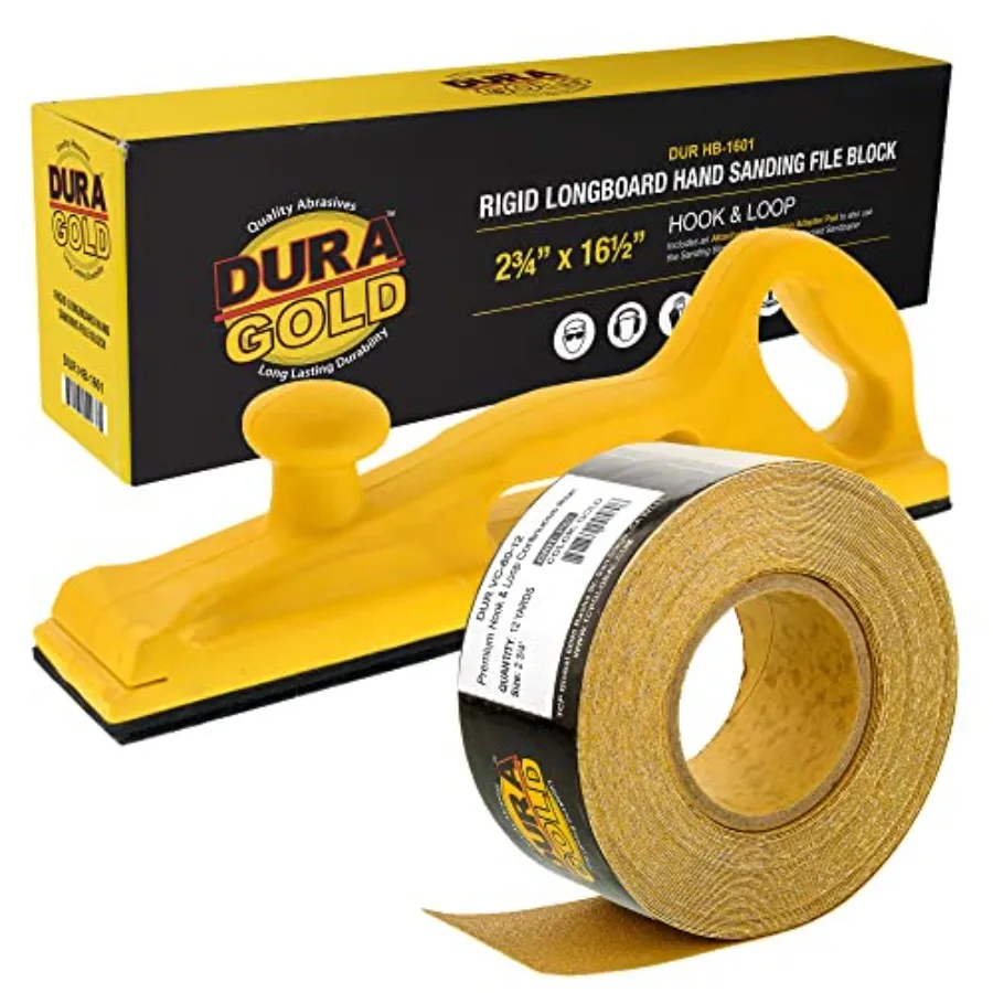 

Блок для ручной шлифовки Pro Series Rigid Longboard с креплением на липучке и адаптером PSA, а также абразивный диск PSA Longboard с зернистостью 80
