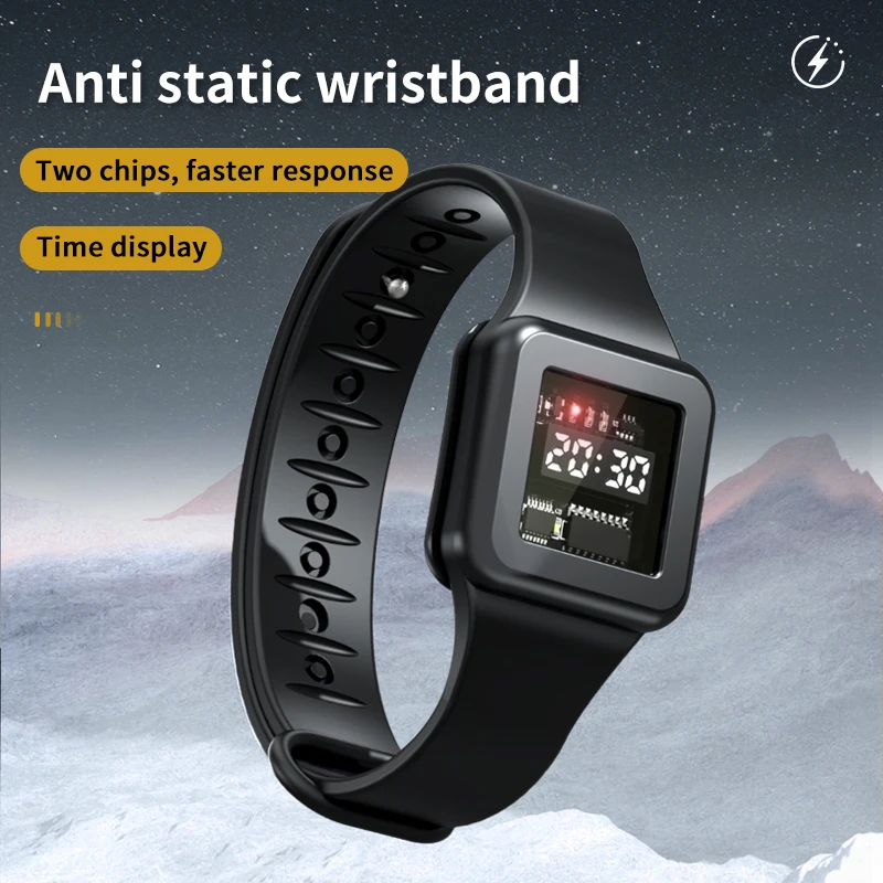 Fashion Adjustable Anti-static Wristband Men's and Women's Energy Silicone Anti Fatigue Waterproof Wrist Strap Jewelry 2025