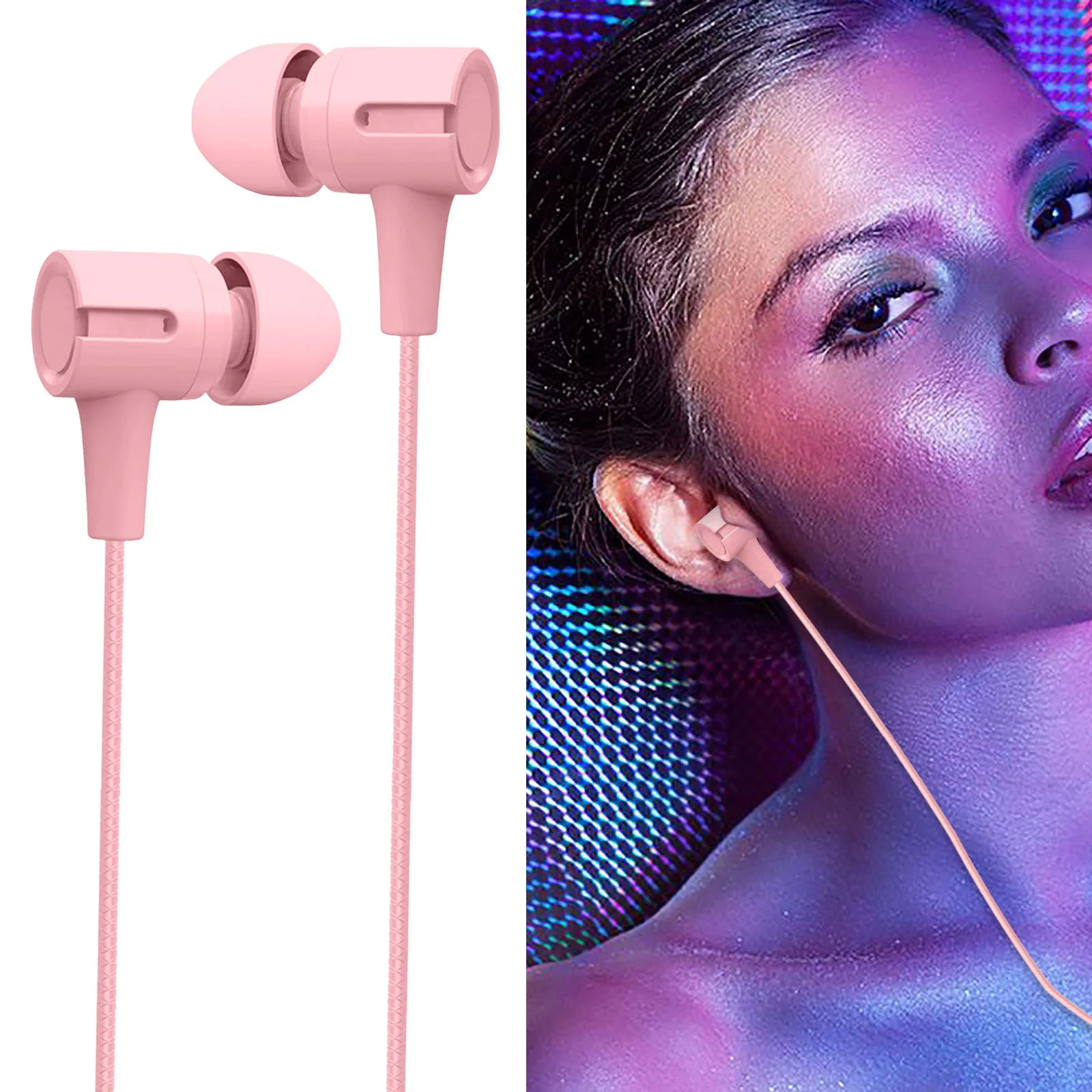 Universal Wired Headset With Microphone 3.5mm Noise Cancelling In Ear Headphones For Ios Android Vergi üCreti Olmayan üRüNler