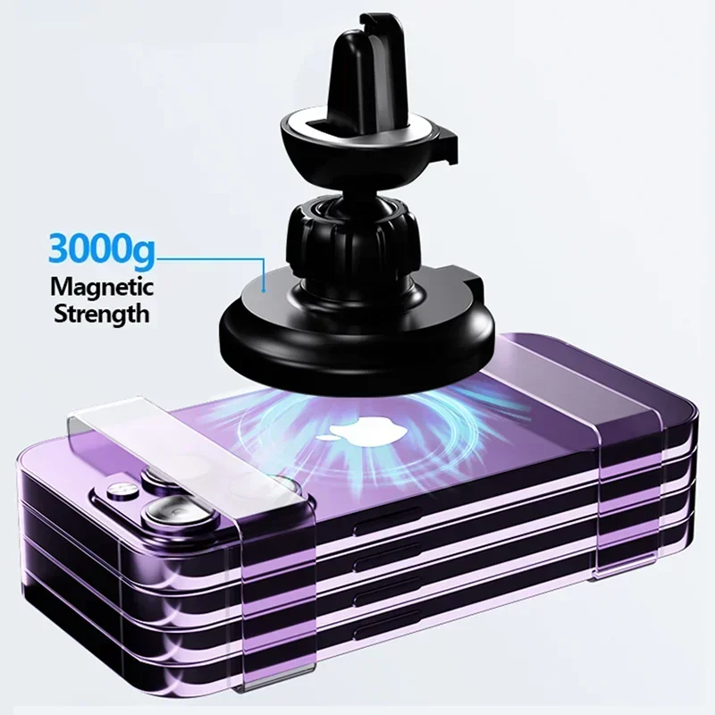 30W Magnetic Car Mobile Phone Holder Stand Wireless Charger For iPhone 15 14 13 12 Pro Max Mini Air Vent Fast Car Charging Stand