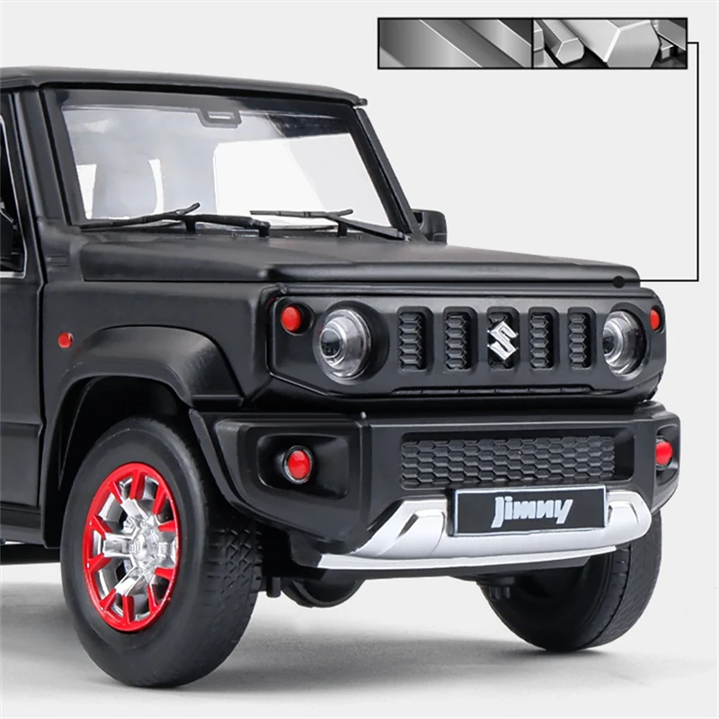 1:18 SUZUKI Jimny Alloy Car Model Diecast Metal Toy Off-Road Vehicles Car Model Sound and Light Simulation Collection Kids Gifts