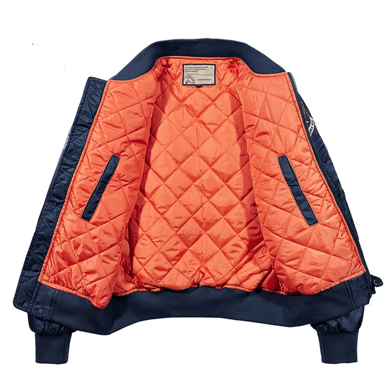 Chaqueta gruesa y cálida de Hip Hop para hombre, Parka de plumón de algodón para piloto, aviador de motocicleta Ma-1, Bomber de béisbol, M-5XL de invierno