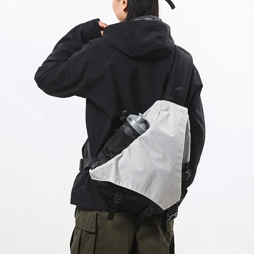 Waterproof Outdoor Sports Chest Bag Adjustable Large Capacity Nylon Crossbody Bag Commuting Multifunctional Men's Shoulder Bag