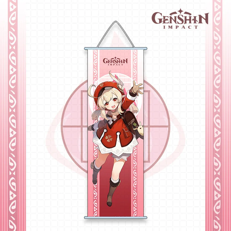 Game Anime Genshin Impact Hanging Pictures Cosplay Eula Tartaglia Ganyu Hutao Keqing Mona Room Decor Christmas Present