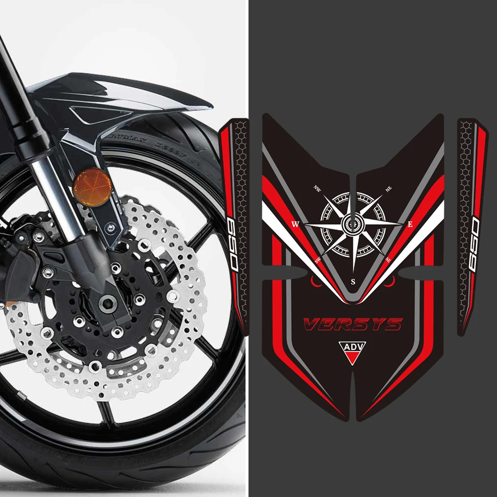 Motorcycle For Kawasaki Versys 650 LT Tank Pad Stickers Decals Protective Windshield Windscreen Wind Deflector Touring