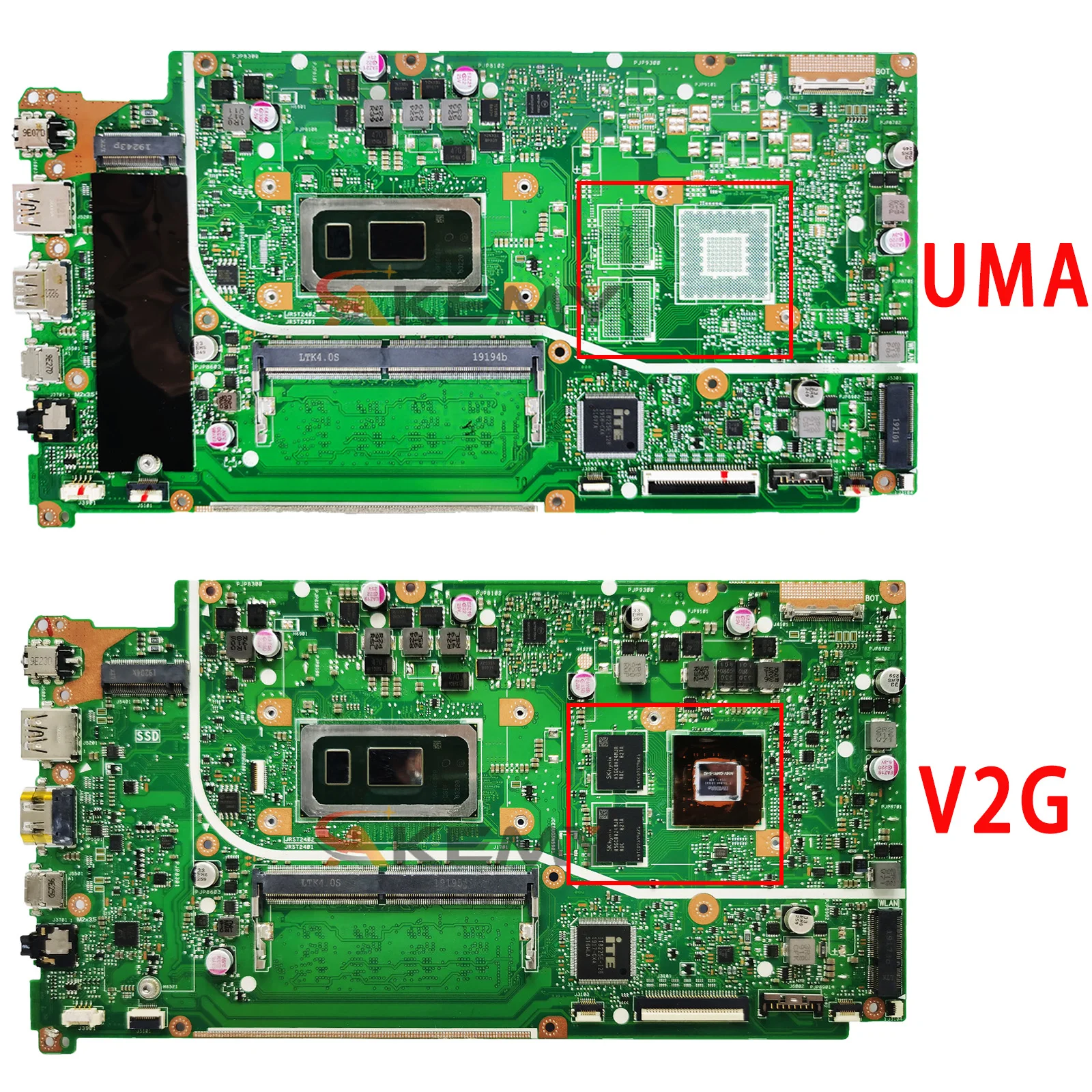 AKEMY Mainboard For ASUS X512FA X512FF X512FL X512FB X512FJ A512F X512FJG S712FA X712FA X712FAC Laptop Motherboard I3 I5 I7 CPU